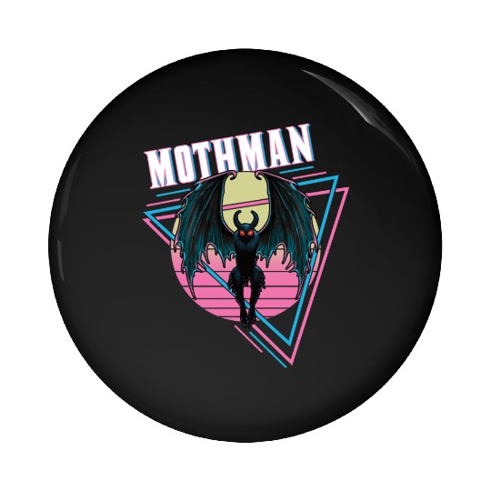 Mothman Retro Vintage Monster Creepy Cryptid Pin Buttons