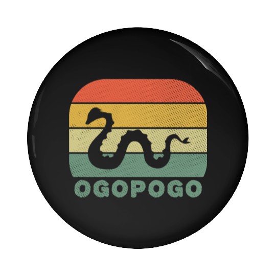 Ogopogo Retro Lake Monster Cryptid Pin Buttons