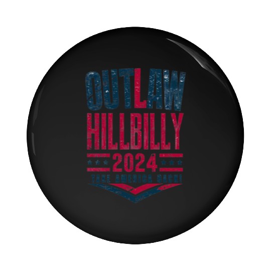 Vintage Elections Outlaw Hillbilly US Flag Pin Buttons