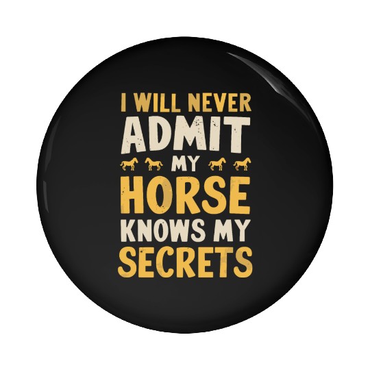 Cowboy Lifestyle Western Theme with Horses and Pin Buttons