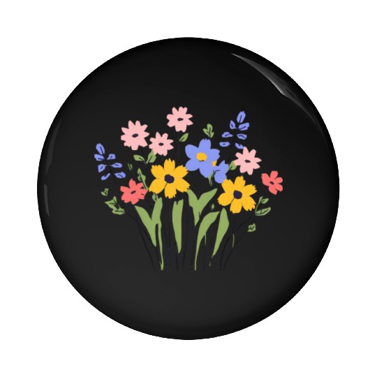 Women Wildflower Summer Flowers Blooming Pin Buttons