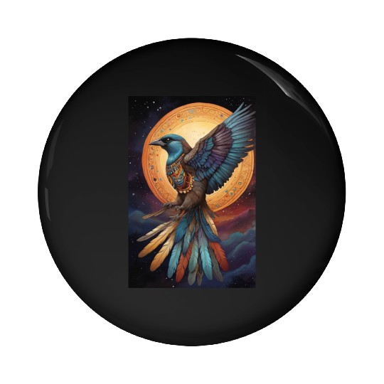 Bird of paradise Pin Buttons