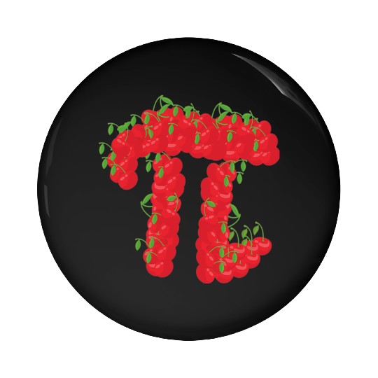 Cherry Pi Day Funny Pie Cherries 3.14 Science Pin Buttons
