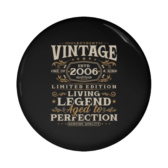 Vintage 2006 year born birthday gift Pin Buttons