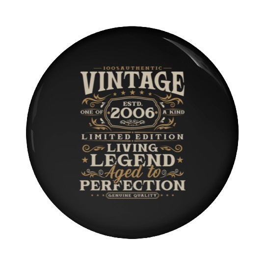 Vintage 2006 year born birthday gift Pin Buttons