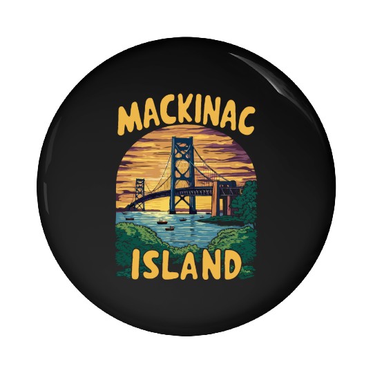 Mackinac Island. Pin Buttons
