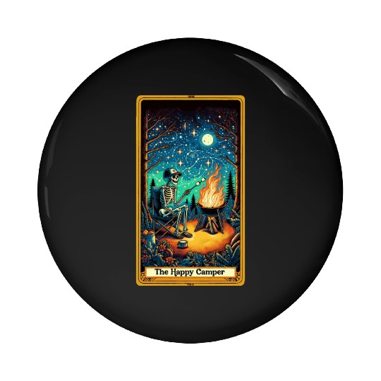 The Happy Camper Tarot Pin Buttons