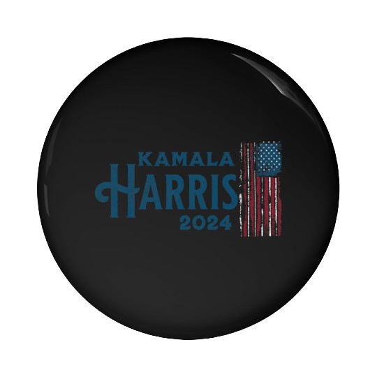 Kamala Harris 2024 American Flag President Premium Pin Buttons