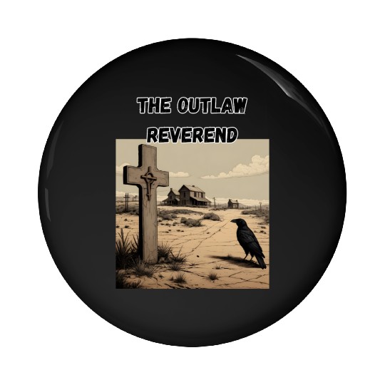 The Outlaw Reverend, Crow And Cross Pin Buttons