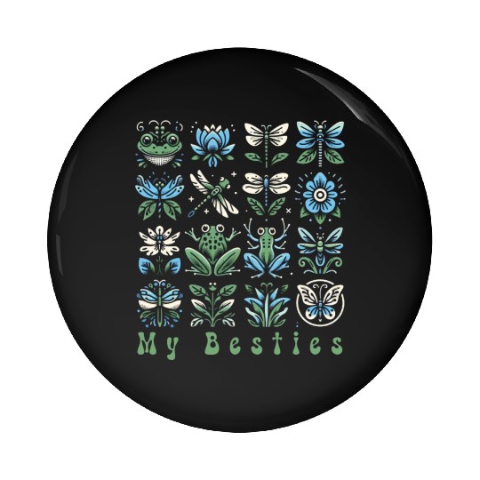 Gardening: My besties in the garden Pin Buttons