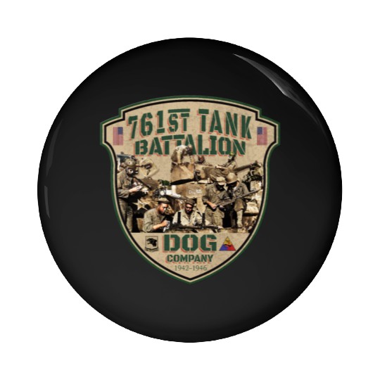 761st Tank Battalion Vintage WW2 Black Panthers Pin Buttons