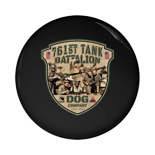 761st Tank Battalion Vintage WW2 Black Panthers Pin Buttons