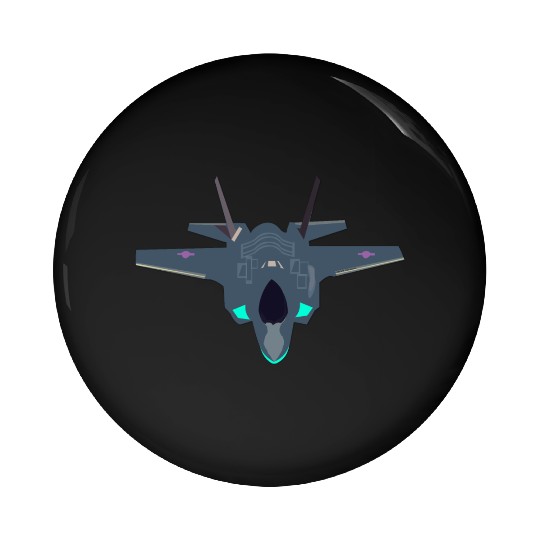 Stealthy F-35 Fighter Jet Design Pin Buttons