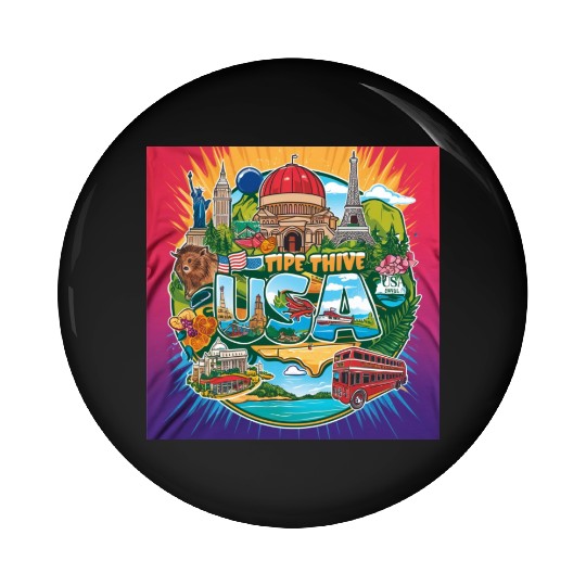 USA TOUR Pin Buttons