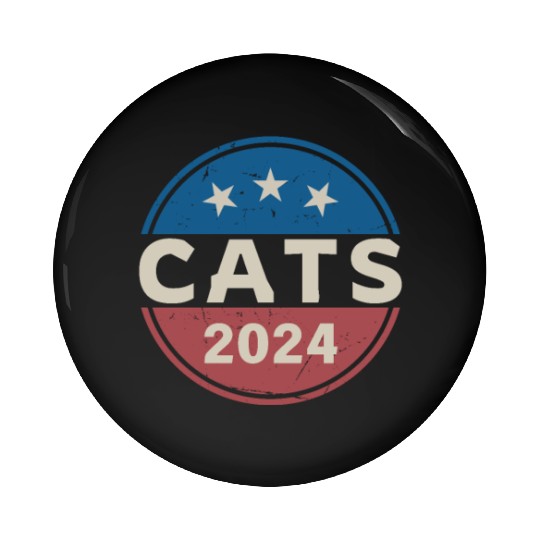 Cats For President Funny Political 2024 Election Pin Buttons