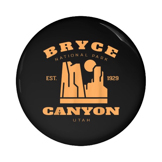 Vintage Bryce Canyon National Park Utah Hiking Cam Pin Buttons
