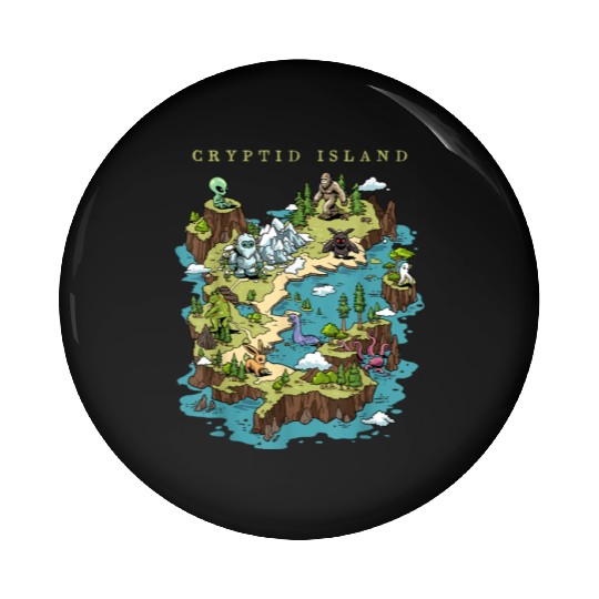 Cryptid Bigfoot Loch Ness Monster Mothman Jersey Pin Buttons