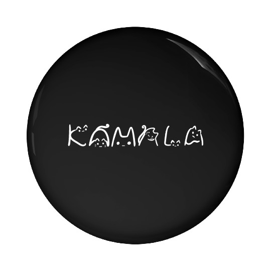 Cat Lady Fun Lettering Positive Funny for Kamala Pin Buttons