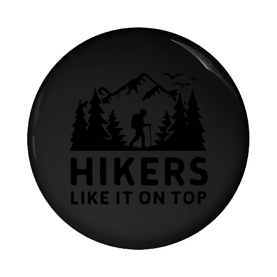 Hikers Hiking Mountains Forests Nature Pin Buttons
