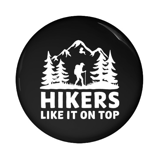 Hikers Hiking Mountains Forests Nature Pin Buttons