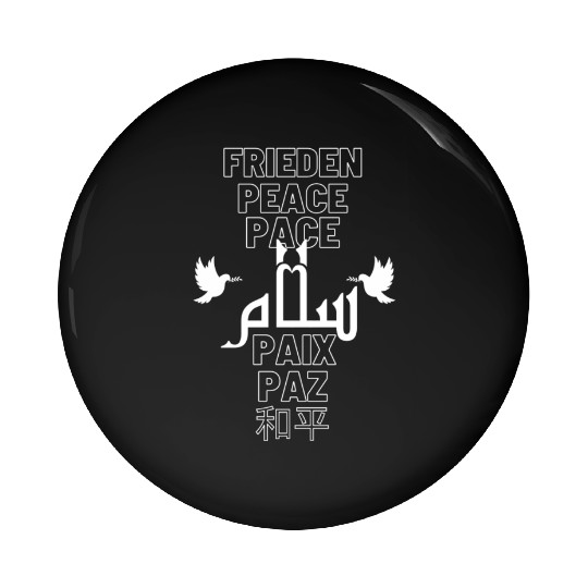 salam peace Peaceful Living Pin Buttons