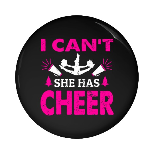 She Has Cheer Mom Cheerleading Mommy Mother's Day Pin Buttons