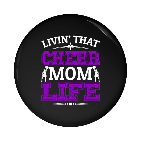Living Cheer Mom Life Cheerleading Mother's Day Pin Buttons
