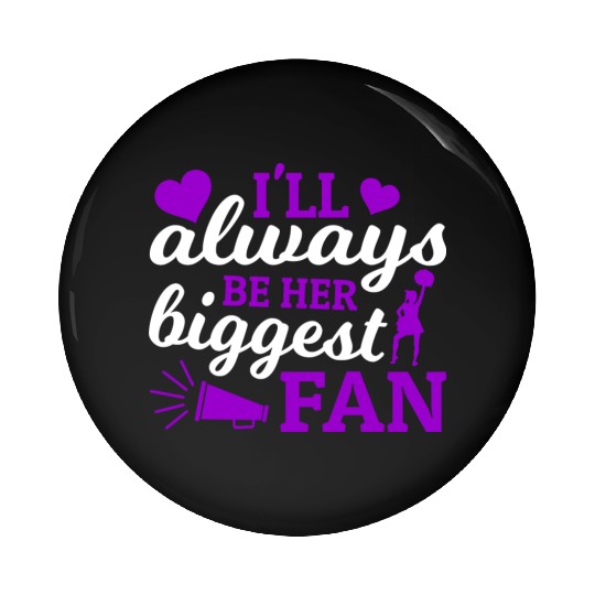 Always Her Fan Cheer Mom Cheerleading Mother's Day Pin Buttons