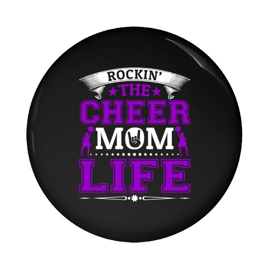 Tha Cheer Mom Life Cheerleading Mommy Mother's Day Pin Buttons