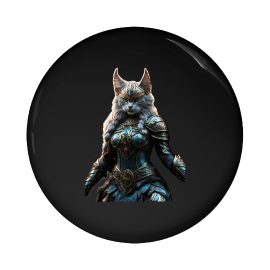 Valkyrie cat (Viking cat) Valhalla calling Pin Buttons