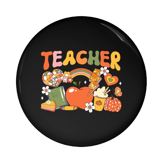 Teacher Fall Autumn Pumpkin Thanksgiving Thankful Pin Buttons