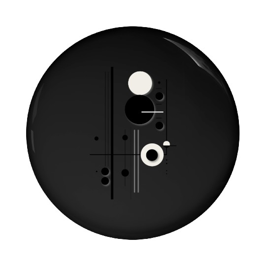 Minimalist Geometric Circle Symphony Lines Pin Buttons