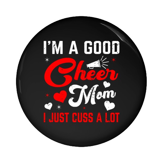 A Good Cheer Mom Cheerleading Mommy Mother's Day Pin Buttons