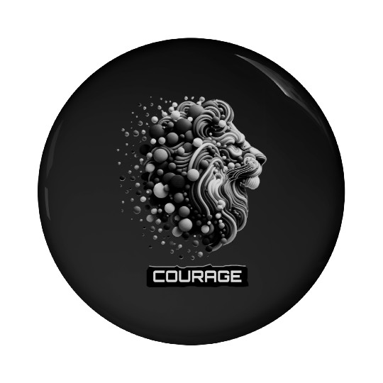 Courageous King: Lion Head Pin Buttons