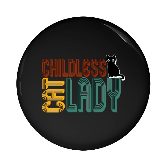 childless cat lady Kamala Harris 2024 Pin Buttons