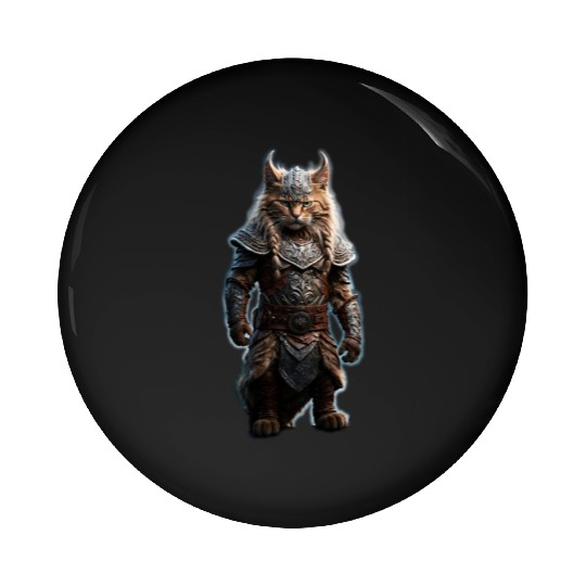 Viking cat Valhalla calling me Pin Buttons