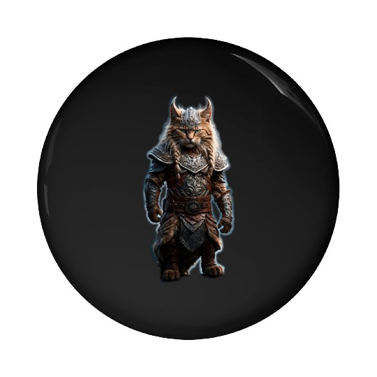 Viking cat Valhalla calling me Pin Buttons