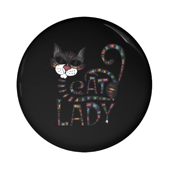 CAT LADY Pin Buttons