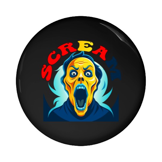 Scream Vintage Halloween Pin Buttons