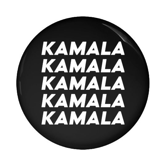 Kamala Harris Election 2024 White Typography Pin Buttons