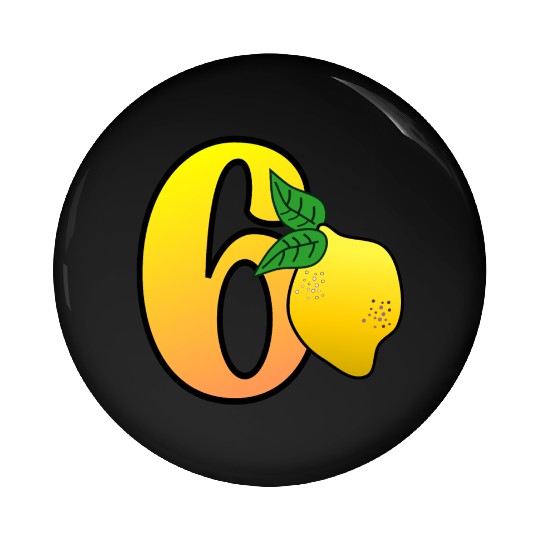 Number 60th Birthday - Lemon Pin Buttons