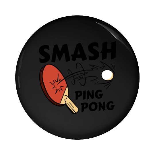 Ping Pong Paddle and Ball Smash Pin Buttons