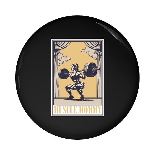 Tarot Cards Muscle Mommy for Strength & Pin Buttons