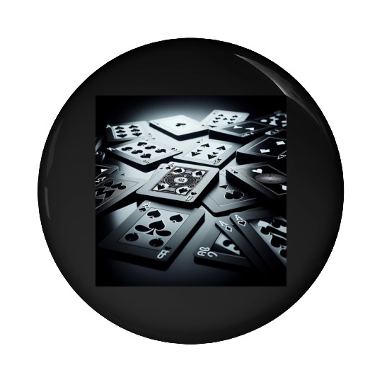 Black Poker Cards Pin Buttons