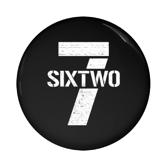 Seven Six Two Gun Caliber 7.62 mm Bullet Gun 7.62 Pin Buttons