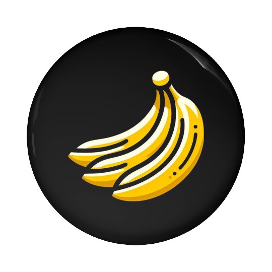 Banana minimalist bananas design food art 3 Pin Buttons
