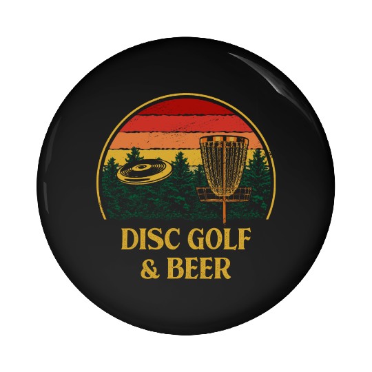 Disc Golf and Beer Drinking Outdoor Game Drinker F Pin Buttons