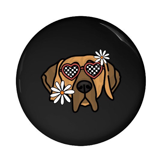 Great Dane Brown Retro Dog Pin Buttons