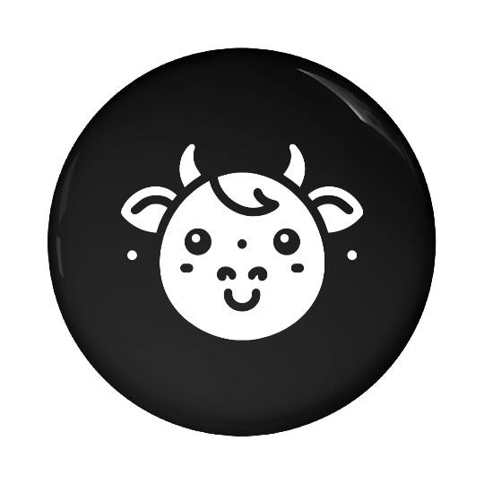 Cow face cute cows vector farm animal art path8 Pin Buttons