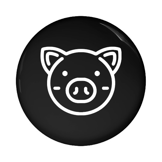 Pig face cute pigs vector farm animal path13 Pin Buttons